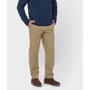 Duluth Trading Men's DuluthFlex Ballroom Khaki Relaxed Fit Pants 42x32 Tan